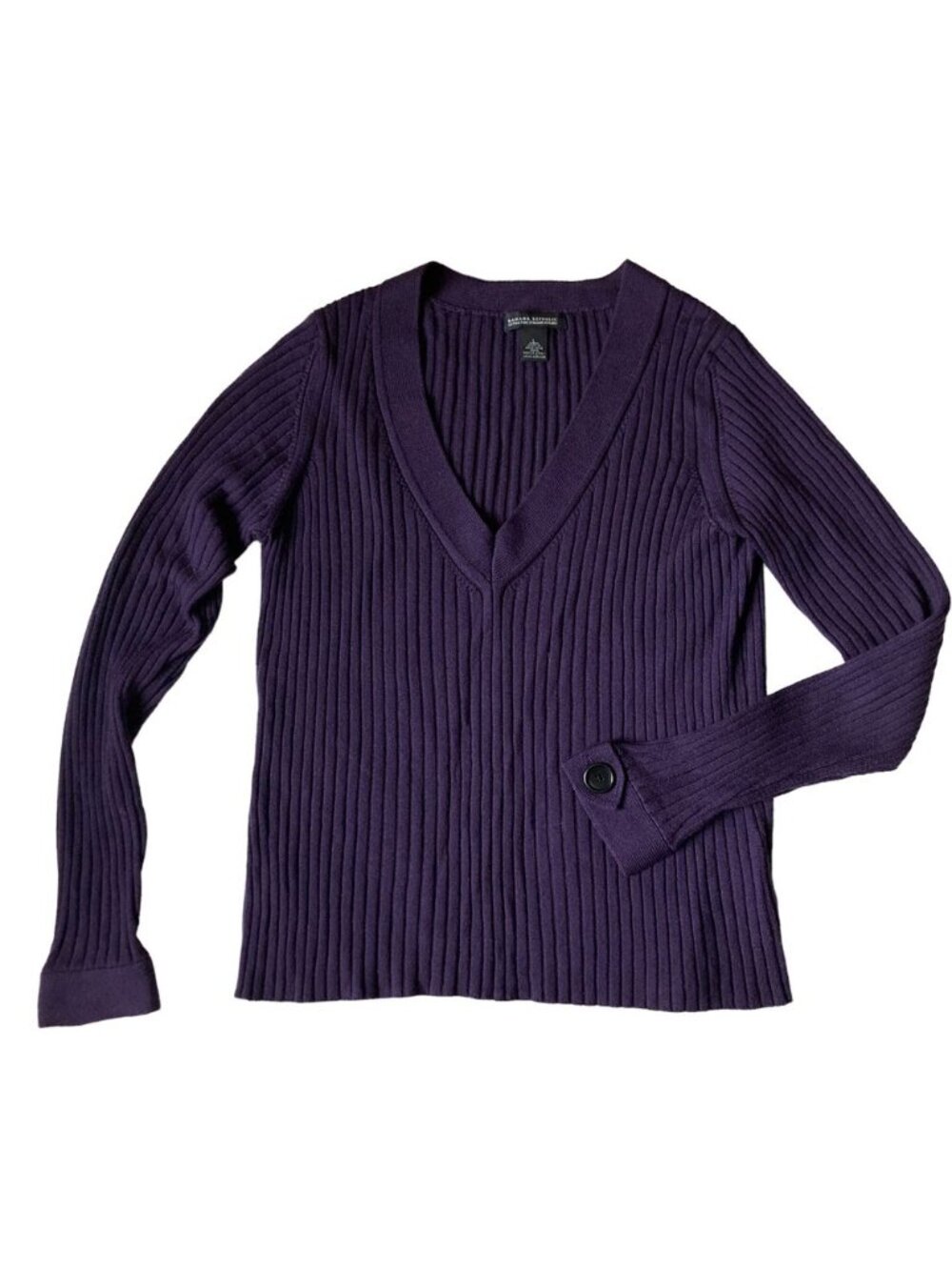 Y2K Ribbed Knit Merino Wool Sweater - Picture 4 of 6